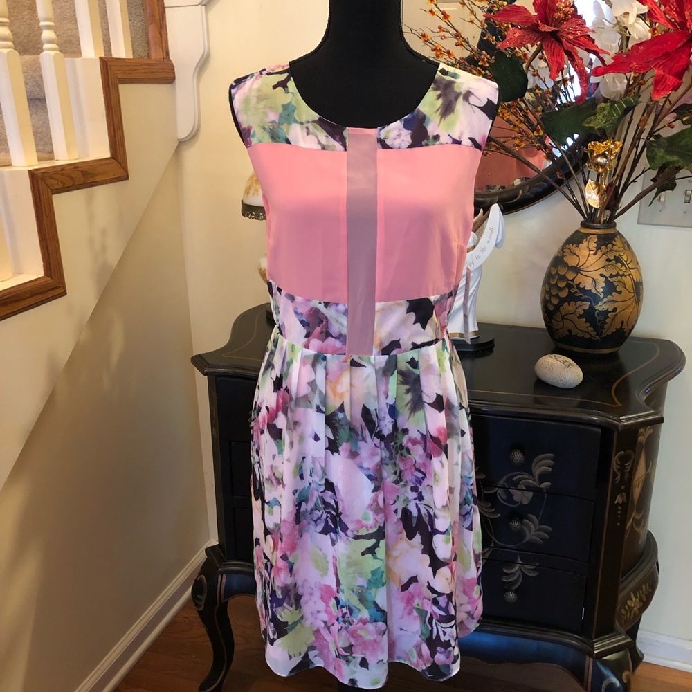 Gianni Bini Floral A-Line Dress